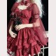 Bleeding Rose Gothic Lolita Style Cropped Blouse by Alice Girl (AGL47F)